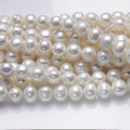 Fila de agua dulce real natural del collar de la perla de la venta caliente grande de 11-12m m
